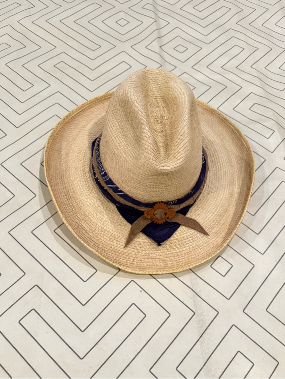 Michael Malone Handmade Straw Cowboy Hat